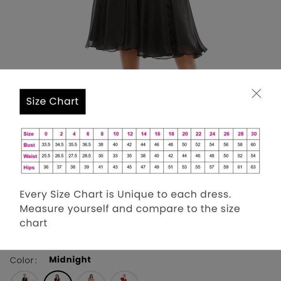 MAC DUGGAL 49494 A Line Cocktail Tea Length Dress Size 8 New w/ Tag MSRP $398 - Picture 9 of 9